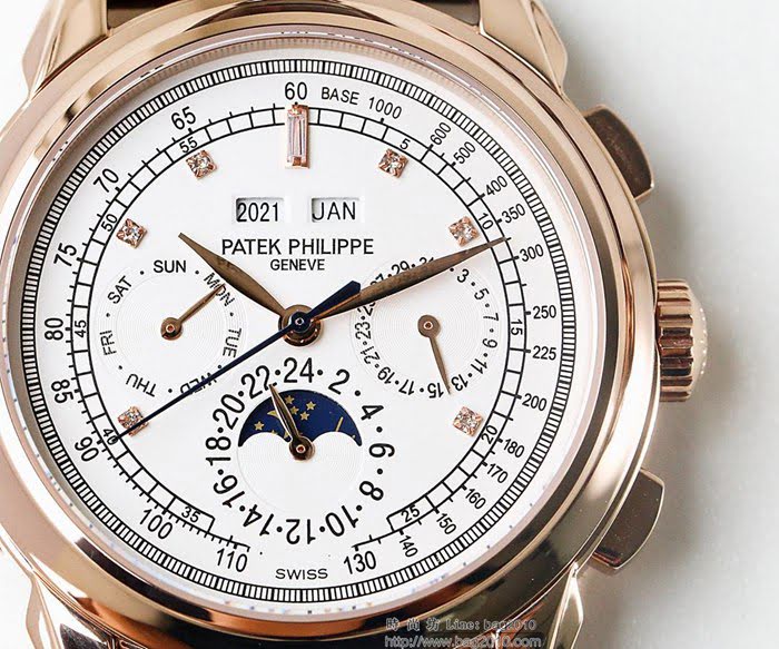 百達翡麗PATEK PHILPPE LS精品 超級複雜功能計時系列 機芯29-535升級版 全鋼鍍納米鉑金表殼 小牛皮帶 高檔男士腕表  wssb4226